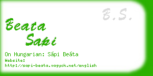 beata sapi business card